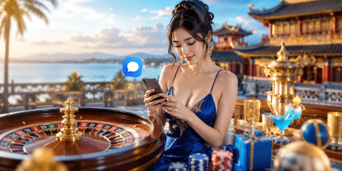 Người chơi Roulette trực tuyến tại bờ biển Huế trong khung cảnh buổi chiều bình yên