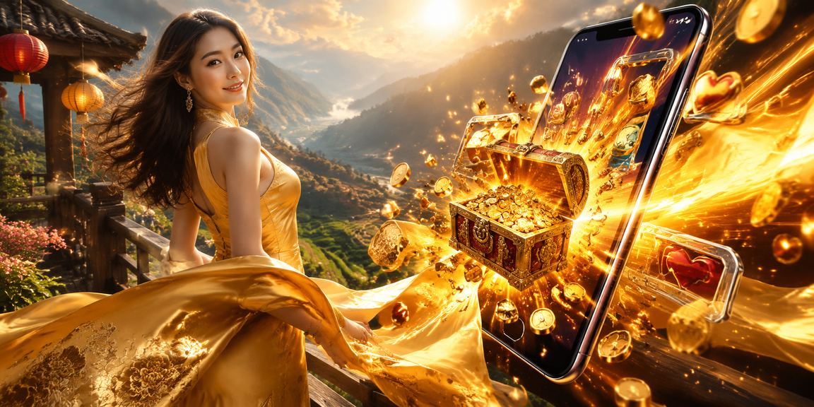 Cô gái mặc áo dài tại Sapa đăng ký tài khoản và kích hoạt bonus trên điện thoại di động